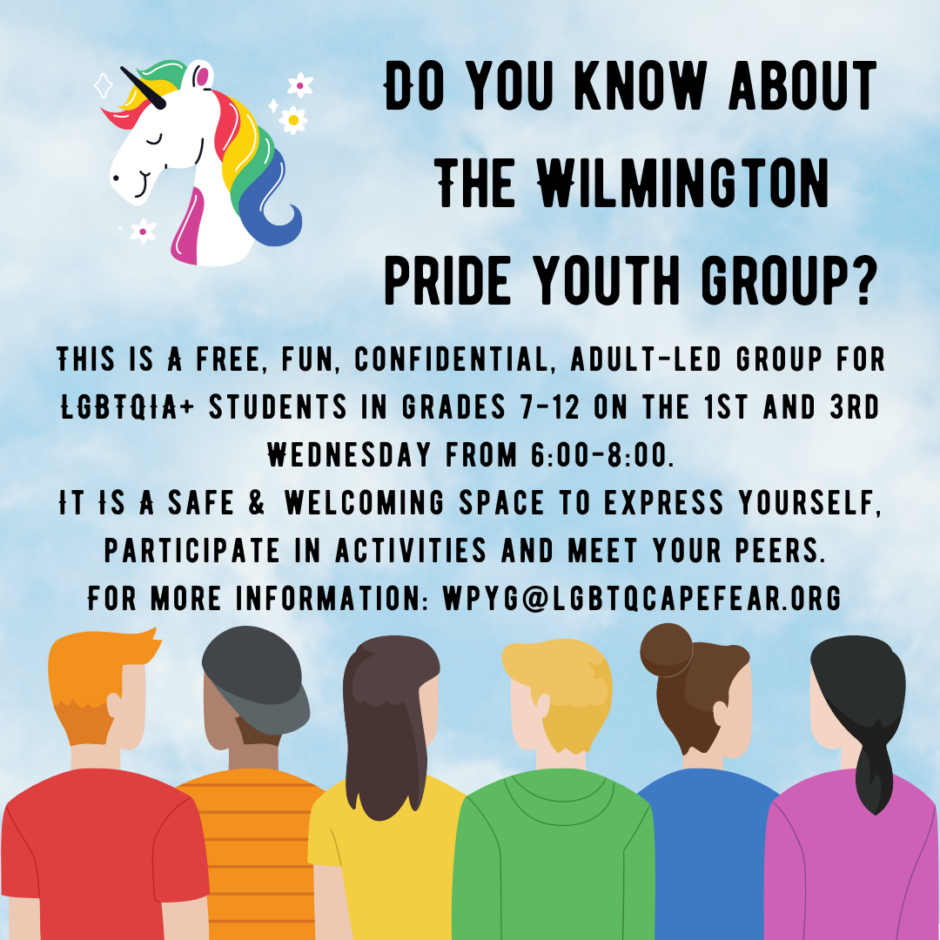 Wilmington Pride Youth Group graphic.