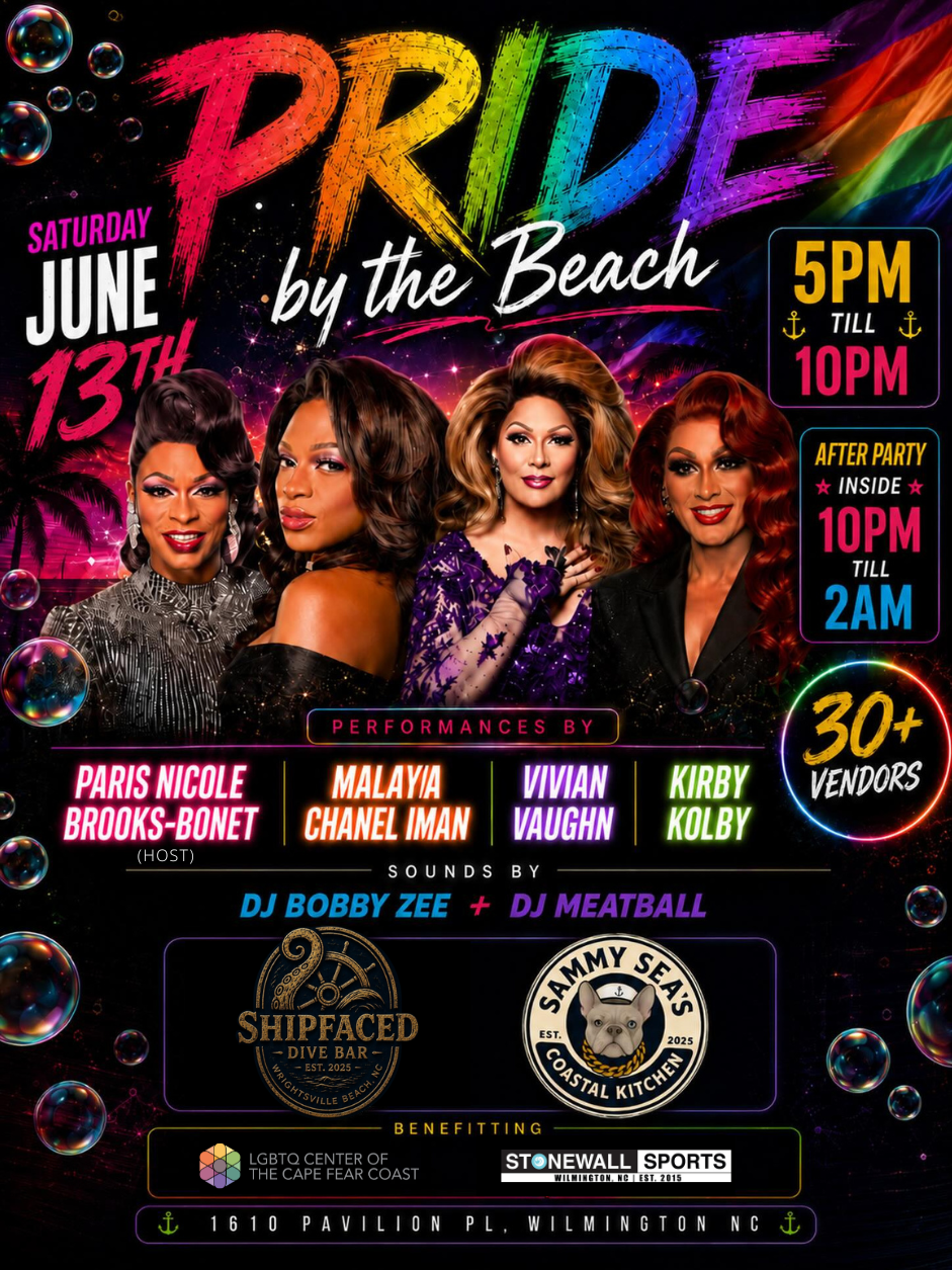Flyer for Pride by the Beach