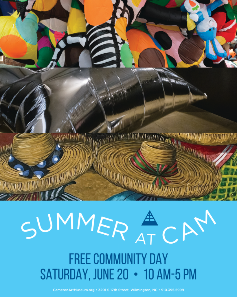 Poster for the 2026 Summer at CAM community day.